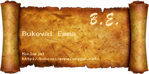 Bukovai Emma névjegykártya